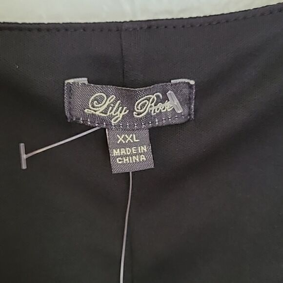 Lily Rose Black Sleeveless Dress with Buckle, Size XXL, NWT - Picture 6 of 7